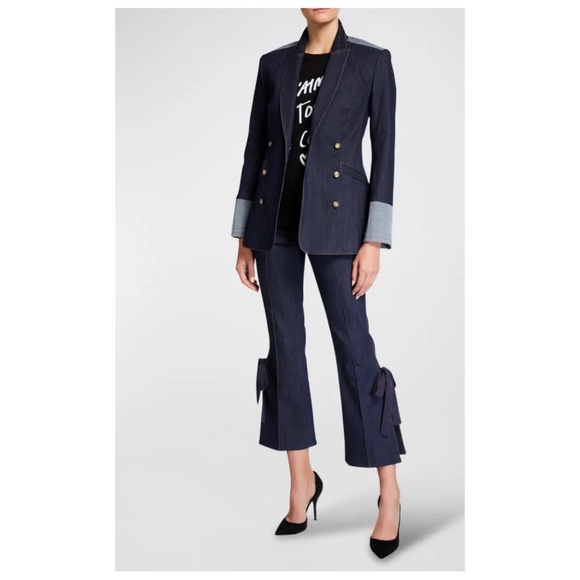 cinq a sept Denim - Cinq A Sept Women’s Sz 10 Lou Side Slit Ribbon High Rise Denim Jeans